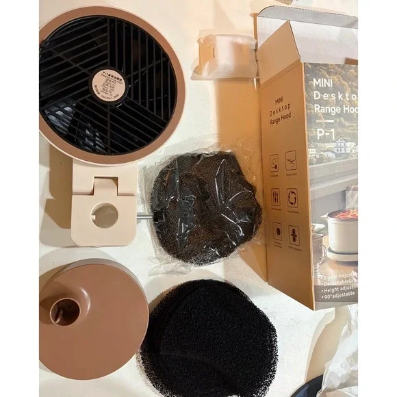 Desktop Range Hood Oil Fume Purifier USB 3 Speed Compact Smoking Fan new - Picture 4 of 4